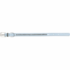 Active comfort halsbånd med rhinsten XXS–XS 17–21 cm 12 mm lyseblå
